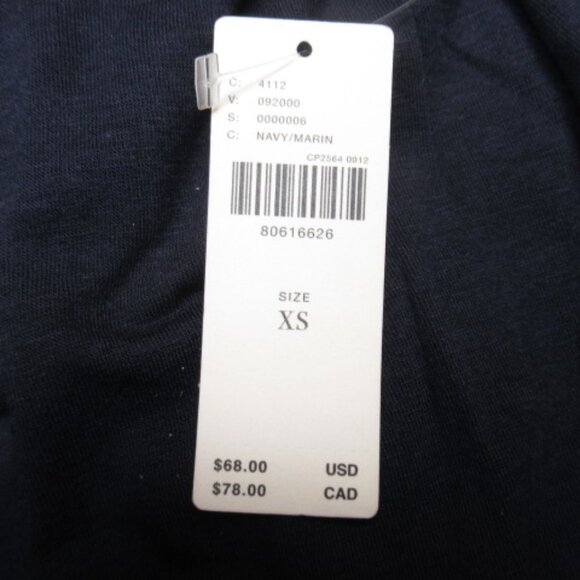 Anthropologie Maeve Long-Sleeve Bubble Top Navy Blue XS - Picture 9 of 10